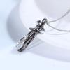 Punk Lovers Hug Necklace Hip Hop Wedding Chain Necklaces Couple Hugging Pendant  Valentine's Day