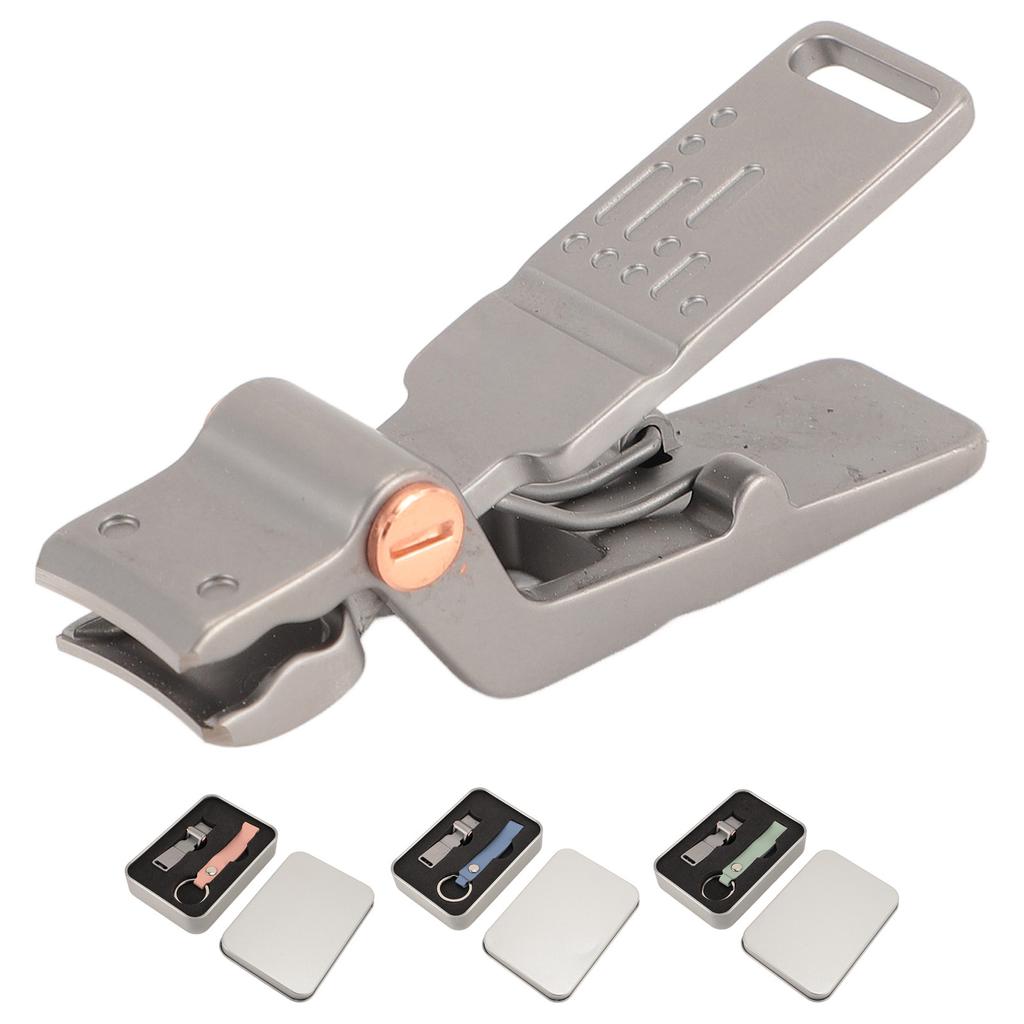 Portable Nail Clipper with Keychain Large Open Stainless Steel Nail Clipper for Fingernail Toenails