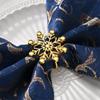 Weihnachten Abendessen Tisch Serviette Ring Schnallen Schneeflocken Geschirr Festival Lieferungen