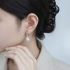 New Exquisite Square Bag Earrings, Ear Buckles, European and American Style Jewelry, Full of Diamond Earrings and Earrings.