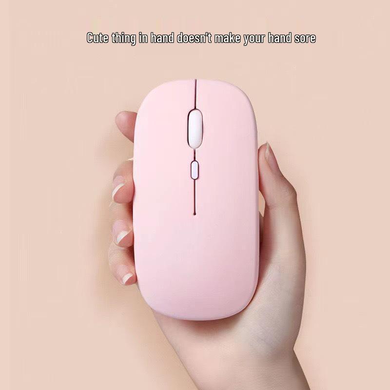 Dual-Mode Rechargeable Wireless Bluetooth Mouse with Silent Clicks for USB Desktop & Laptop Use