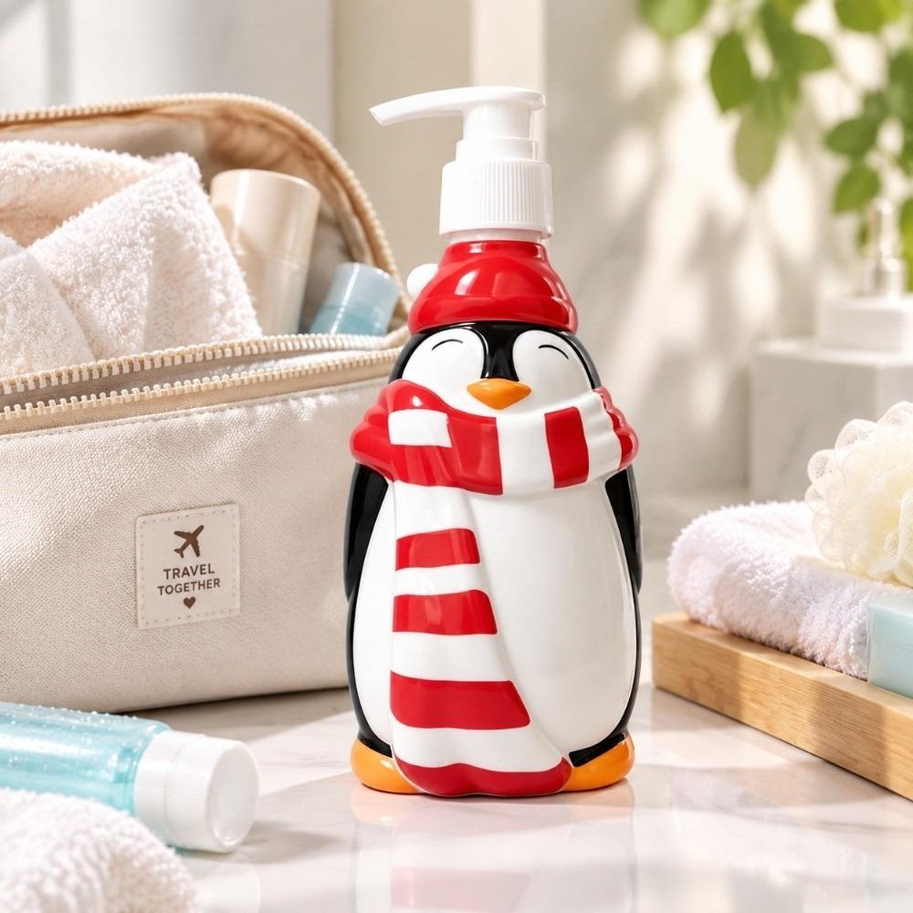 Santa Claus Lotion Dispenser Bottles Snowman Gel Hand Sanitizer Bottle Cosmetic Container Bathroom