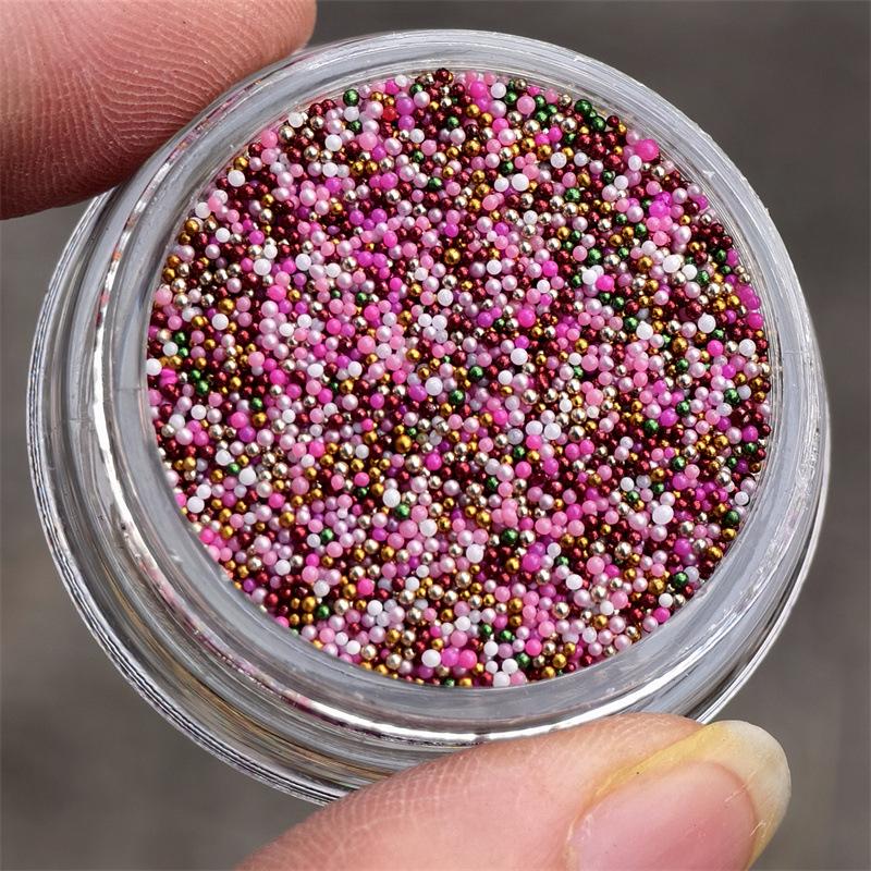 Korean Iridescent Mini Steel Beads Nail Decorations