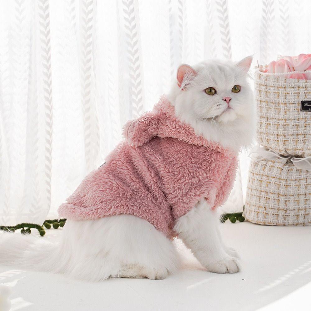 Autumn Winter Pet Puppy Cat Clothes Plush Jacket Fashion Coat