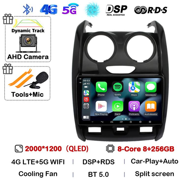 Android 14 Carplay Auto WIFI+4G for Renault Duster 2015 2016 2017 2018 2019 2020 Car Radio GPS Stereo Multimedia Player 2din Dsp