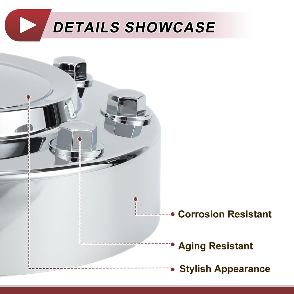 HEROFFIX Wheel Center Cap for Dodge Ram 3500 (2011-2018) - 1 Piece, Chrome/Silver Tone Plastic, Part Number 68081010AA