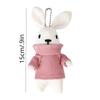 1pc Sweater Bunny Keychain, Cute Cartoon Plush Pendant for Backpack, Soft Rabbit Doll Key Ring Gift for Girls, Purse Accessories