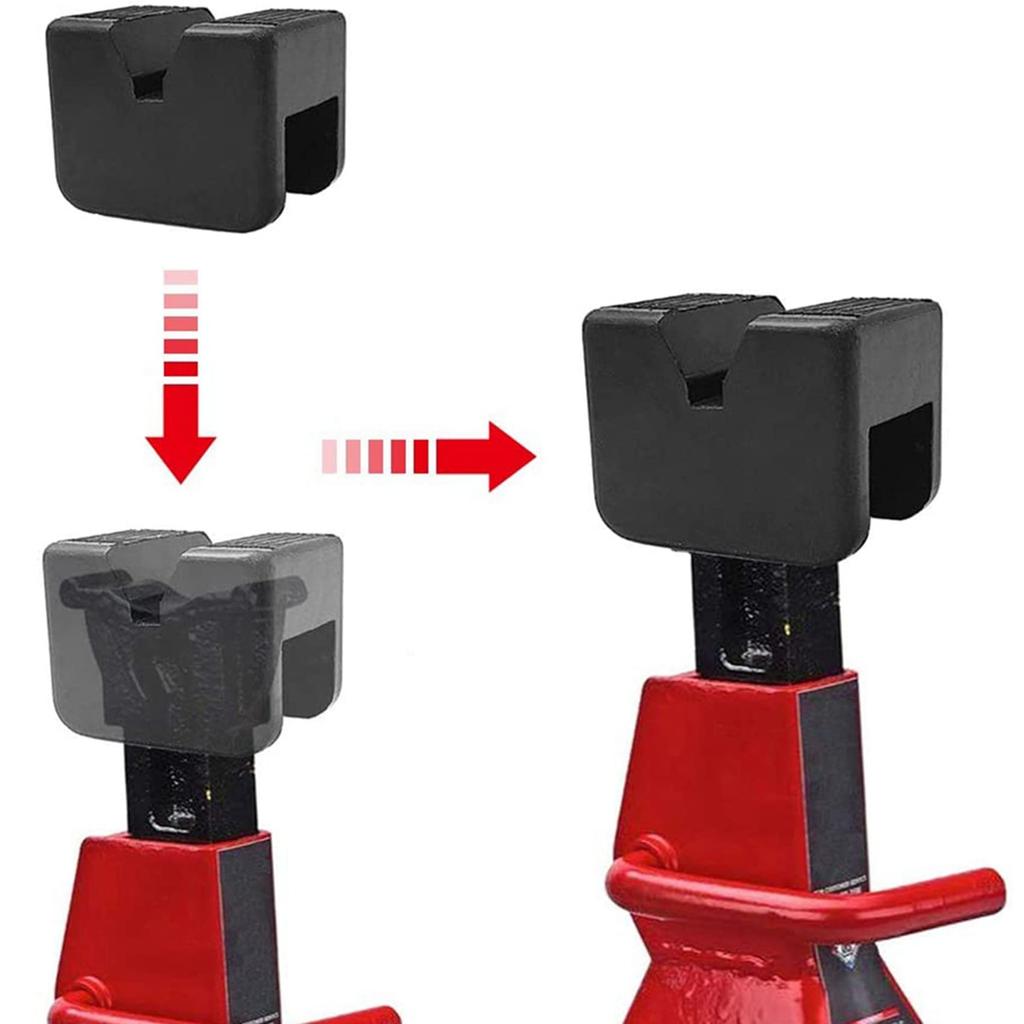 Pmandgk 4pcs Rubber Jack Pad Jack Stand Adapter Universal Rubber Slot Frame Rail Pinch Weld Protector Car Lift Pad