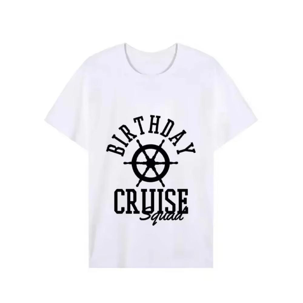 T-shirt for Men Birthday Cruise Graphic Streetwear Casual Short Sleeves Tshirt Harajuku O Neck Tees Summer Unisex Clothing Tops
