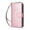 For iPhone 17 Case Zipper Pocket 9 Card Slots PU Leather Phone Cover with Hand Strap