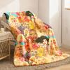 ZLIENSZUS Rupaul'S Drag Race Collage Throw Blanket - Super Soft Flannel Vibrant Drag Queen Portraits All-Season Lightweight & Port