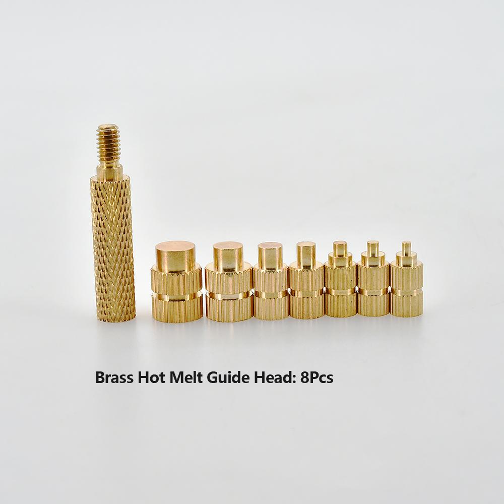 

Hot Melt Brass Insert Nut Iron Tip Tool M2 M2.5 M3 M4 M5 M6 M8 Knurled Thread Insertsnut Plastic 3D Printer Soldering Iron Kit
