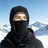Solid Color Balaclava Cycling Cap Cold-proof Ski Windproof Cap Neck Protection Warm Hood Hat Women