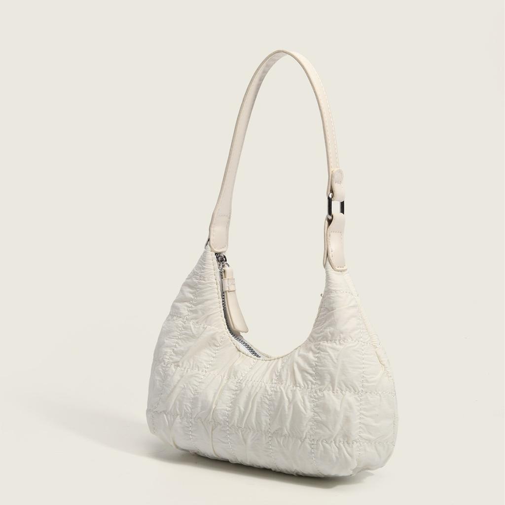 2025 Summer French New Fashion Single Shoulder Dumplings Underarm Bag Puff Bag Girl Cloud Fold Bag