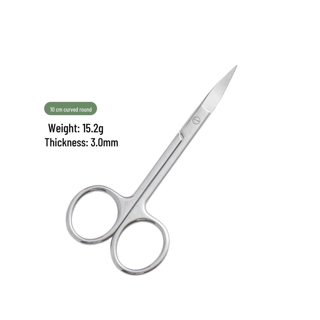 14cm Stainless Steel Curved & Straight Thickened Scissors for Lab, Beauty, Suture, and Gauze
