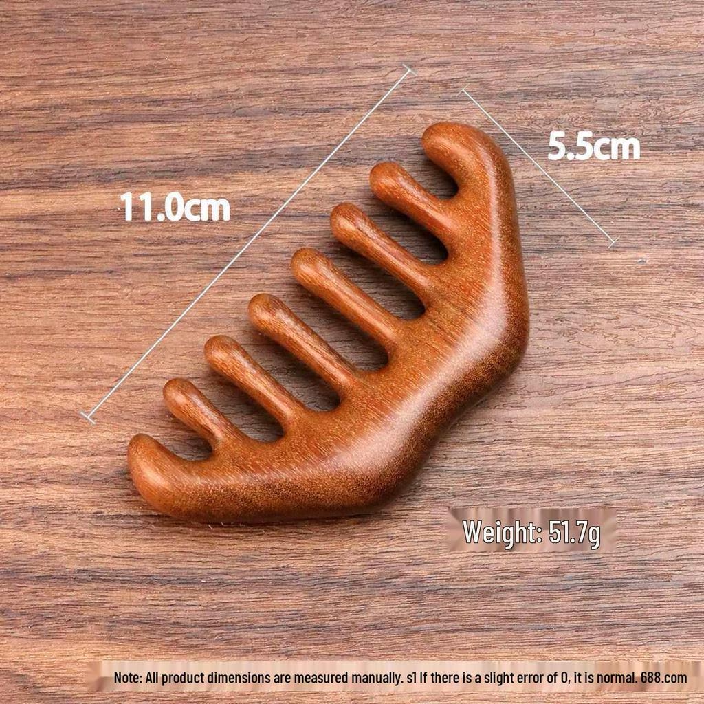 Non-Pear Wood Meridian Massage Brush: Full Body Meridian Dredging, Fat Burning, Abdomen Scraping with Pure Brass.