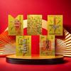 Gold Foil Wealth Attraction Phone Sticker: Prosperity Talisman & Five Directions Amulet for Success