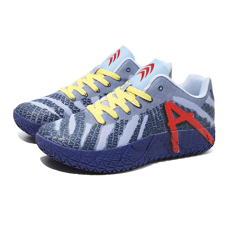 Men's and women's basketball shoes low-top mesh cloth surface colorful fashion non-slip star training shoes sports shoes men's shoes