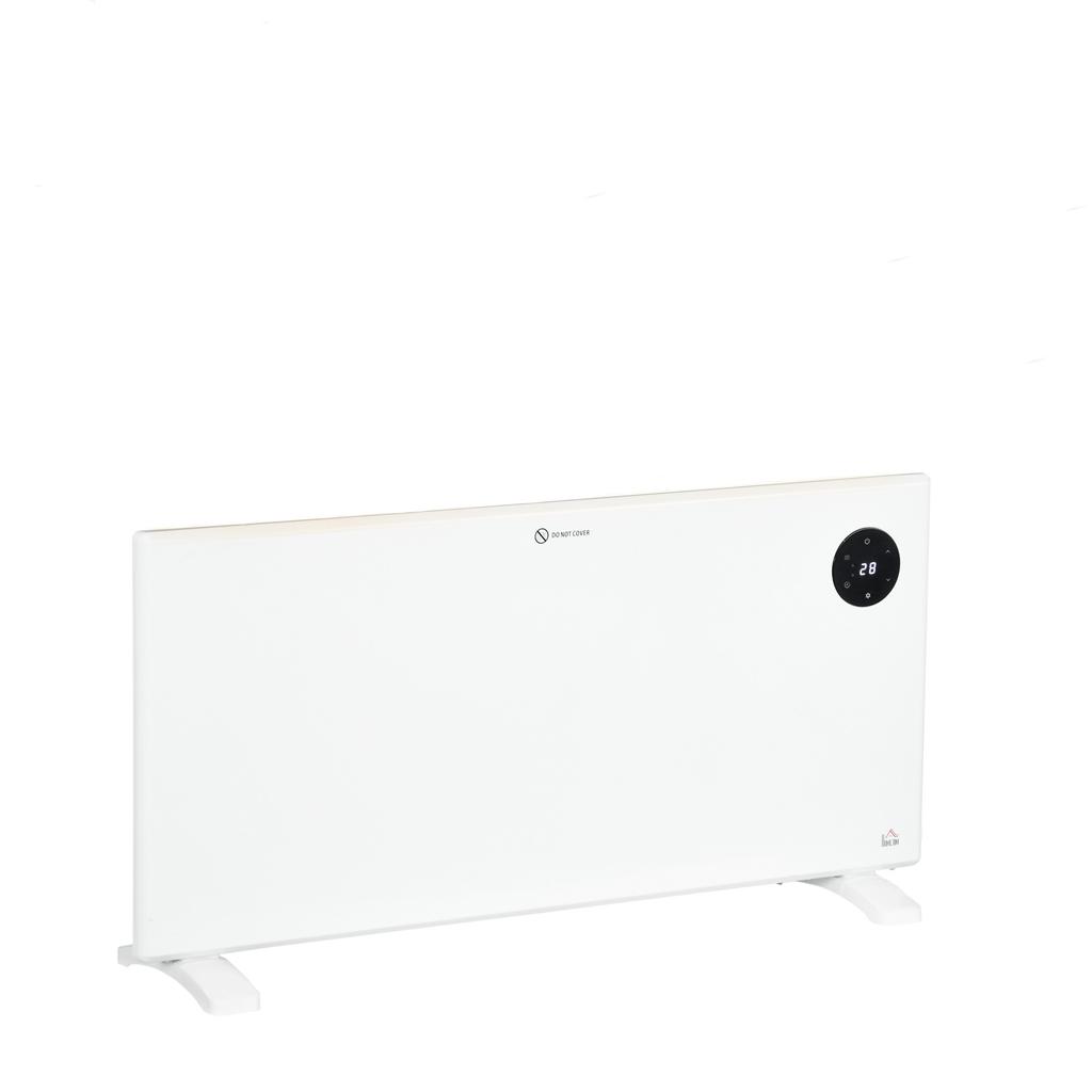 2000W Electric Convector Heater, Freestanding or Wall Mounted, Space Heater with Adjustable Thermostat, Timer, White