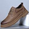 Autumn and Winter New Men's Low-top Short Boots Business Casual Leather Shoes