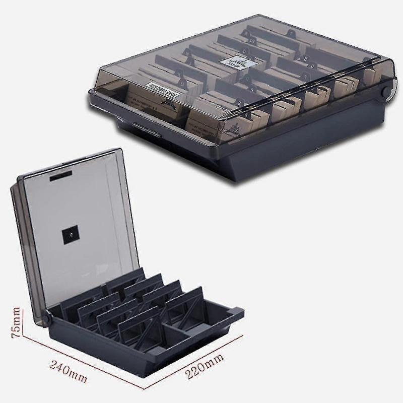 Business Card Box, 1000 Card Capacity Business Card Storage Box With A-z Index