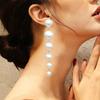 Earrings for Women French Retro Simple Pearl Earrings Temperament Long Tassel Earrings Fashion Jewelry Wholesale