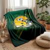 Green Bay Packers Flannel Fleece Blanket Cozy Warm Throw Blanket For Couch Bed Travel All Season Use