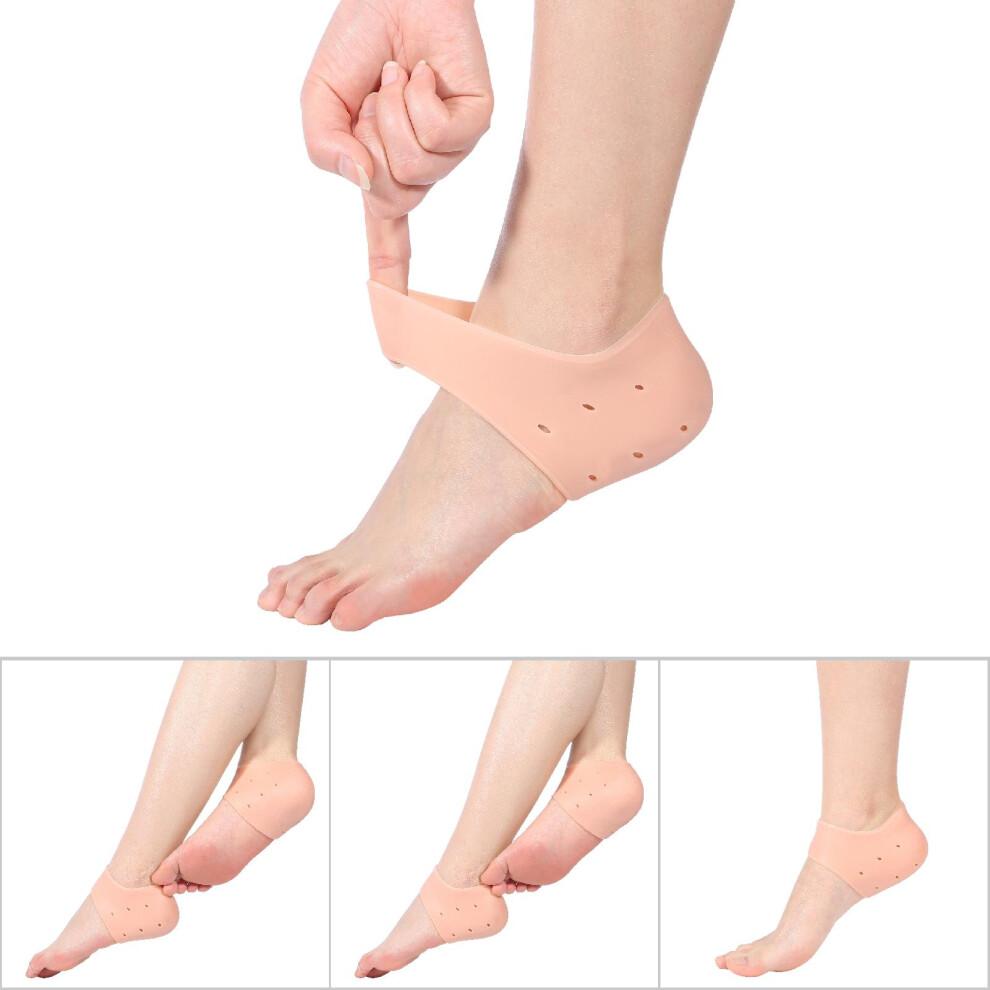 Silicone Heel Protectors, Moisturizing Cushion for Men And Women Skin Care Treatment, Medical Grade Silicone Heel Wraps, Anti-Cracking Heel Pads for