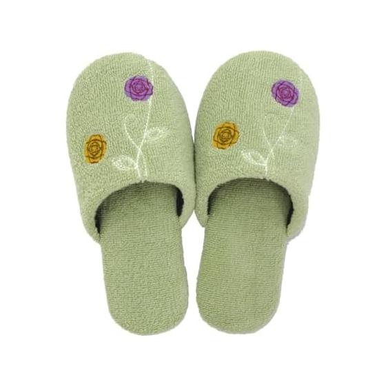 OKA Etofu slippers (foot size approx. 23 cm to 24 cm) Green (washable, stylish, indoor, guest toilet, men s, women s, Scandinavian)