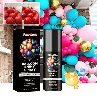 Dowmoo 100ml Balloon Shine Spray – Balloon Gloss Enhancer, Balloon High-Shine Spray, Quick-Drying, Party Decoration Special