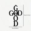1pc "God Is Good" Metal Cross Wall Art, Black Religious Decor for Home