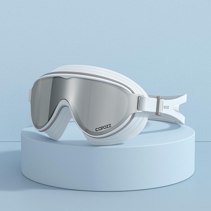 Big-frame Swimming Goggles Three Layers Lens Swimglasses Waterproof Non-slip Anti-fog Goggles Adults Swimming Eyewear Unisex