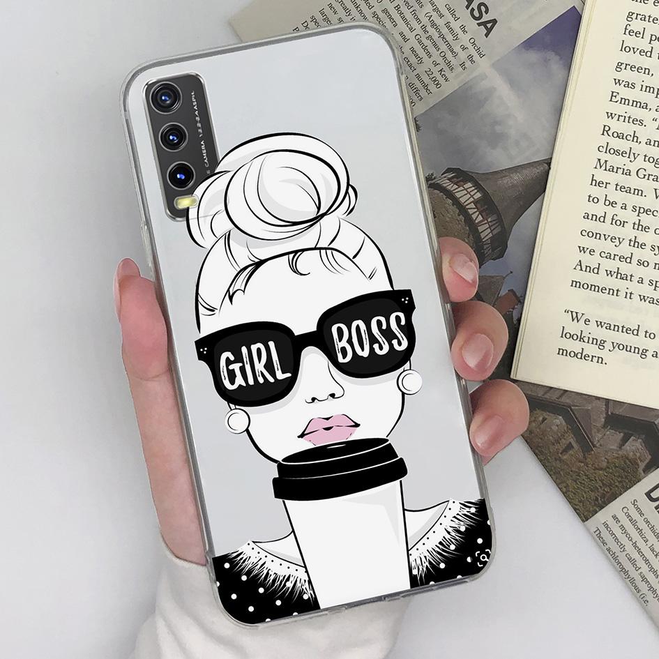 For Vivo Y36 Y20 Y15S Y02 Y11 Y12 Y35 Y33s Y31 Y30 Y27 Phone Case Back Cover Fashion Boy Girl Shockproof Transparent Soft Silicone TPU For Vivo Bumper