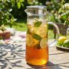 1.3L Glass Jug With Lid For Serving Tea, Water, Juice, Mulled Wine