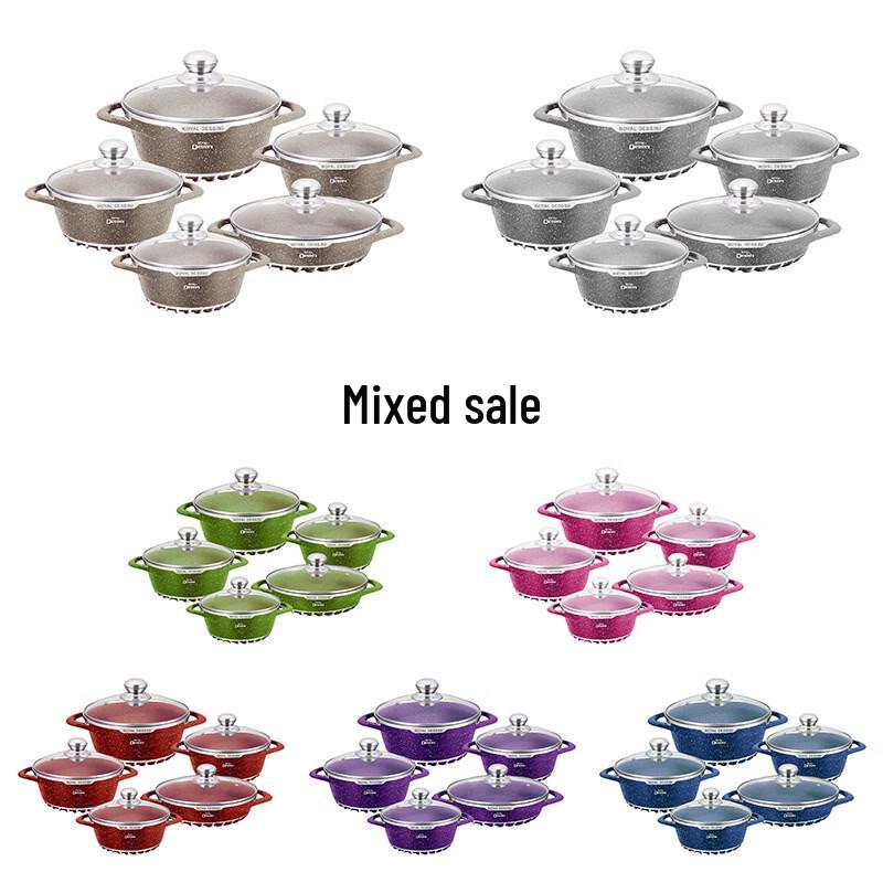 ZISIZ Maifan Stone Non-stick Aluminum Cookware Set