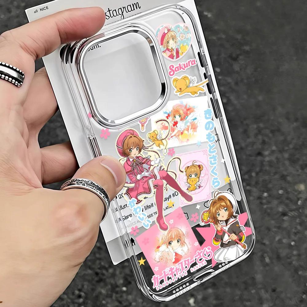 

Новый милый чехол для телефона Cardcaptors Sakuras для iPhone 17 16e 16 15 14 13 12 11 Mini Pro Max X XR XSMAX 8 7 Air Plus Мягкий чехол iPhone XSMax