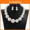 Pearl Jewelry Necklace For Women With Geometric Design And Water Wave Chain