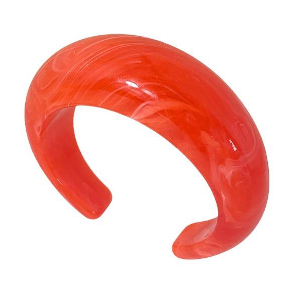 Siasiya Red Crescent Resin Stud Earrings – Women’s Autumn/Winter Collection: Elegant, Niche Style Hoops and Bracelet Set