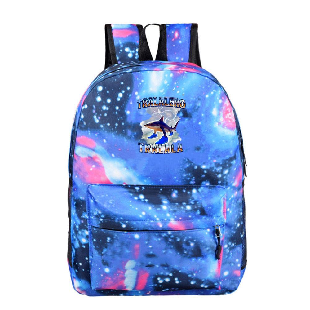 Cartoon Tungtungtungsahur Character Canvas Backpack For School Travel Outdoor