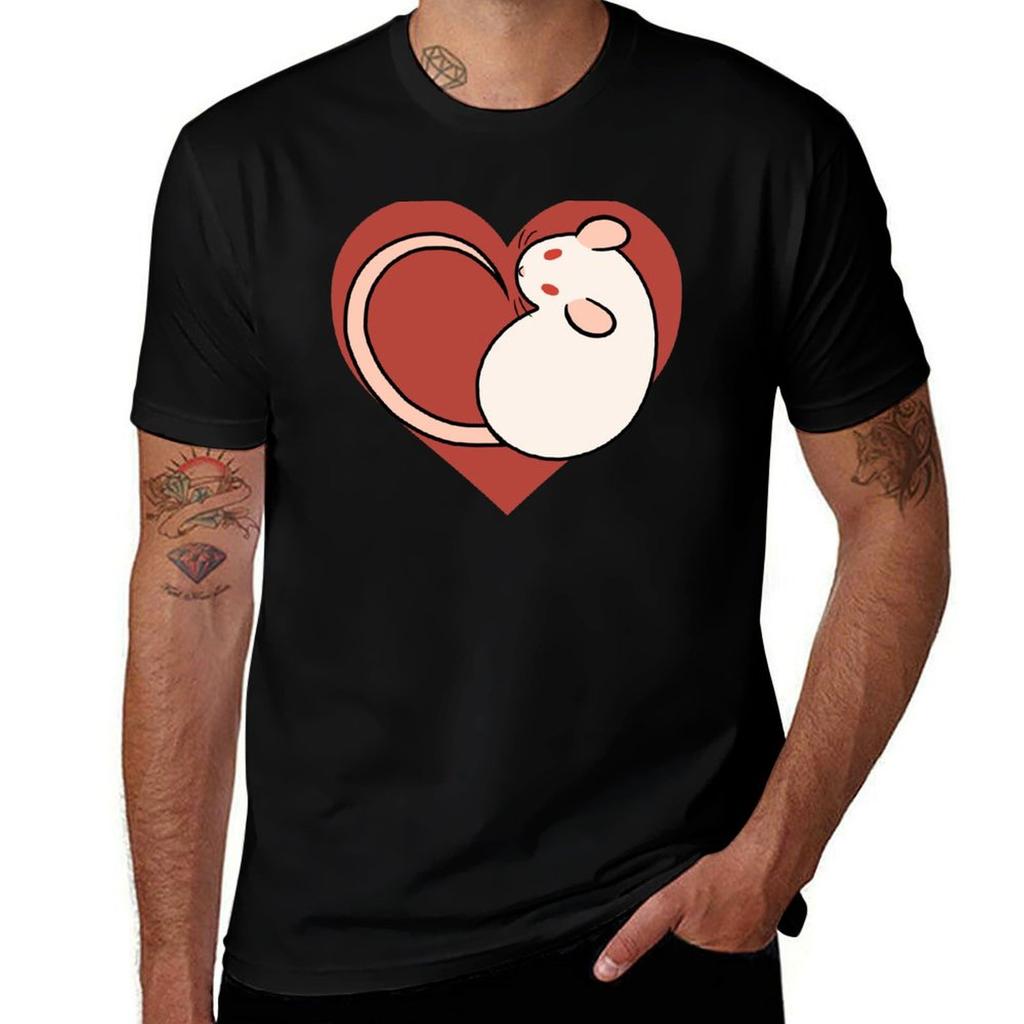 Heart Rat Pink Eyed White Tshirt Uv Sun Protection Tee Shirt