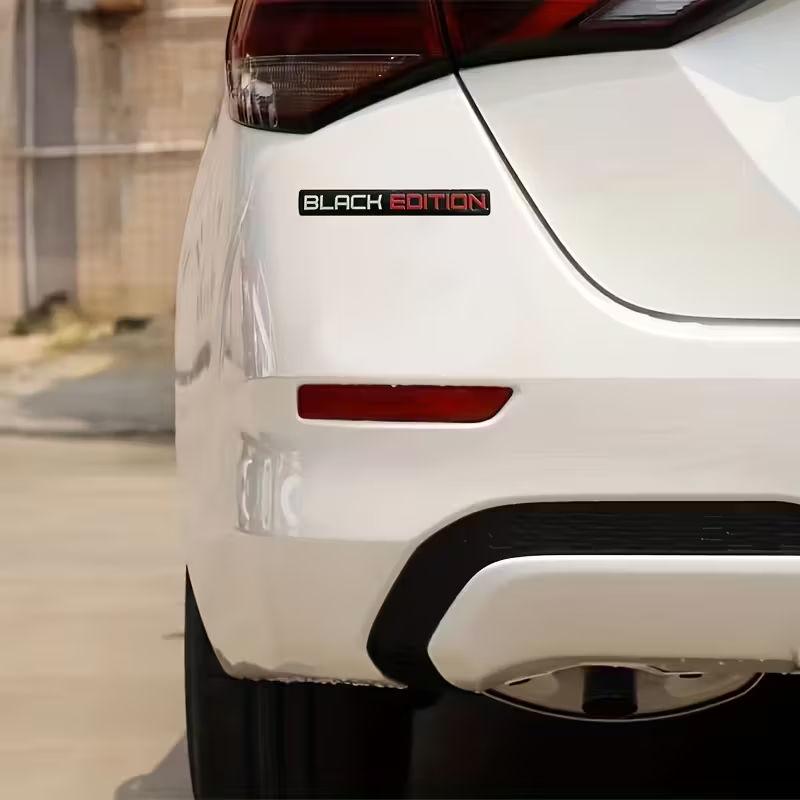 2 pezzi Black Edition 3D Emblema Carrozzeria Auto Adesivo Edizione Limitata Emblema Baule Decalcomania Accessori per Auto Moto Bici