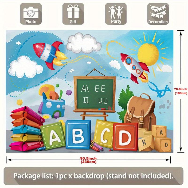 1 stuk, achtergronddecoratie voor back-to-school fotografie, een foto prop gemaakt van polyester, huis- en kamerdecoratie