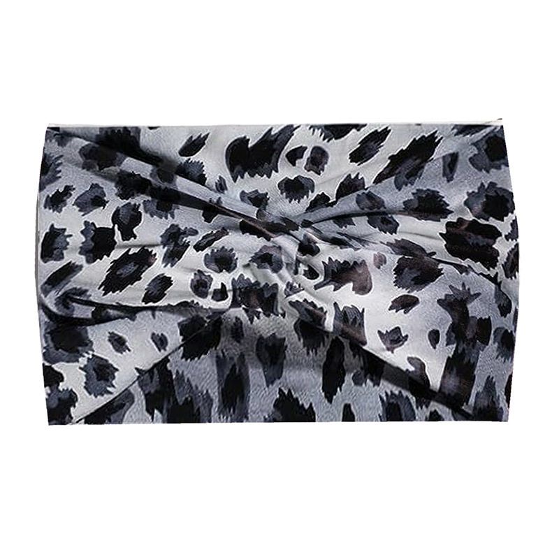 European and American Bohemian Elastic Cross Headband with Paisley Pattern and Knotted Design
