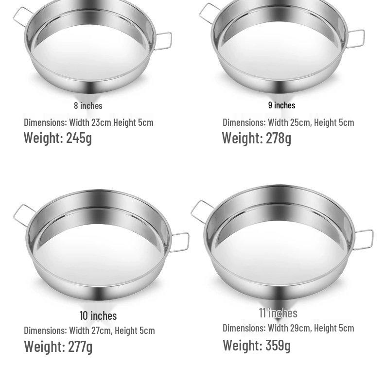 304 Stainless Steel 8-Inch Round Cake Mold for Baking Nian Gao and Fa Gao. Includes 6 and 4 Inch Molds.