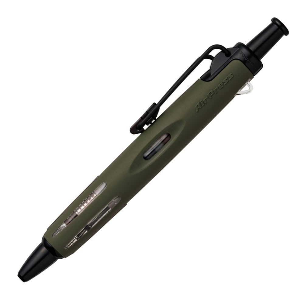 Tombow AirPress Pressurized Ballpoint 1 0.7mm Oil-Based Pen, Khaki, Pen, BC-APN62