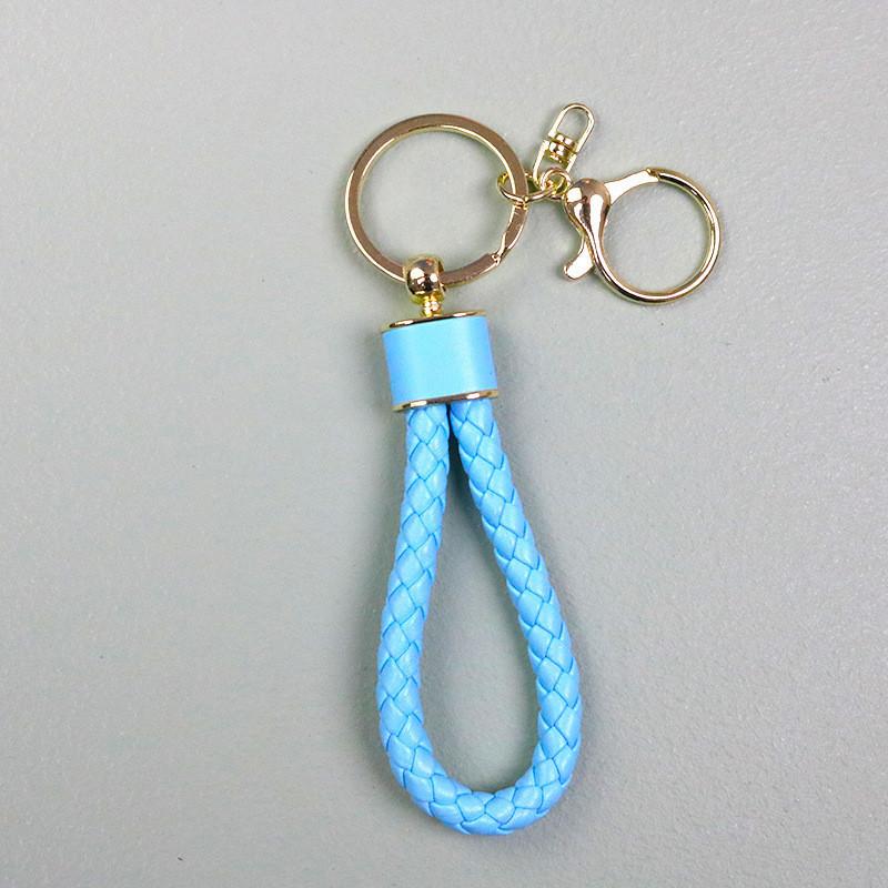 

Keychain Resin Vibrant With Colorful Woven Strap Ideal For Special Occasions небесно-голубой