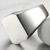 Night Club Punk Square Men Smooth Band Wide Finger Ring Jewelry Birthday