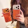 Orange Polka Dot Heart Case for iPhone 17 Pro Max, 16, 15/14, and Double Layer 13