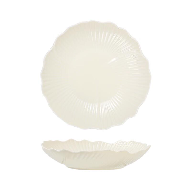 Elegant European Style Ceramic Ginkgo Deep Plate