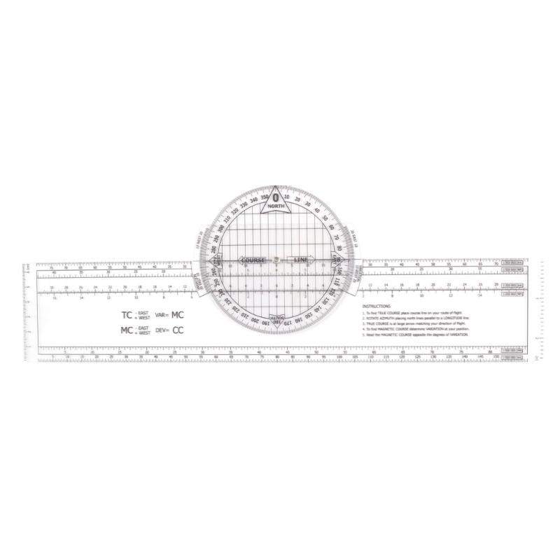 Portable Plotting Scale for Navigation Drawing in Flight and Marine Training with Electronic Backup Ideal for Professional and Students